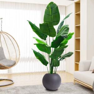 ストレリチア 大型フェイクグリーン リアル 人工観葉植物 人工植物装飾 観葉樹 人工葉っぱ シンプル 枯れない 水やり不要 鉢付き 植木