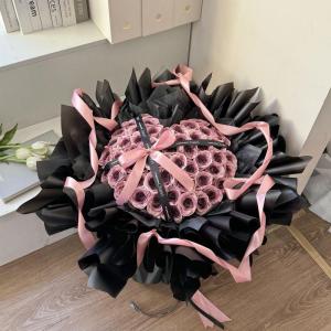 花束 ソープフラワー 造花 シャボンフラワー フラワーブーケ 33輪 母の日 ギフト 枯れない花 香り付 お世話不要 リボン ホワイトデー