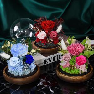 プリザーブドフラワー ガラスドーム 永遠の花 ...の詳細画像1