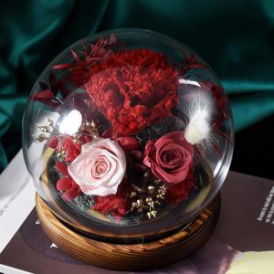 プリザーブドフラワー ガラスドーム 永遠の花 ...の詳細画像3