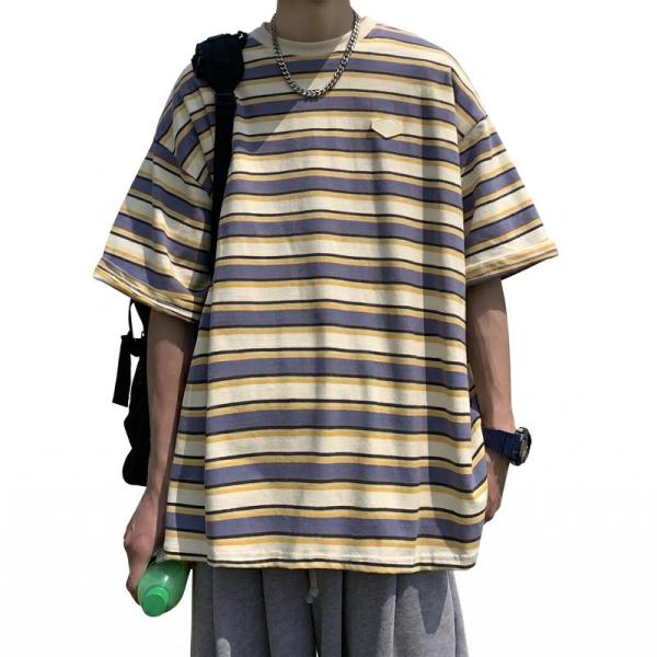 ボーダー Tシャツ メンズ 半袖 ビッグシルエット シティボーイ ストリート アメカジ オーバーサイ...