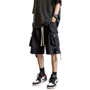 ハーフパンツ メンズ カーゴハーフパンツ 夏 ゆったり ミリタリーパンツ 速乾 大きめ ポケット多い ストリート ワークパンツ 通気性 夏