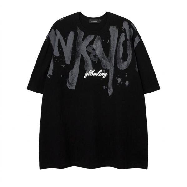 Tシャツ メンズ 半袖 ビッグシルエット オーバーサイズ アメカジ ストリート ヒップホップ アルフ...