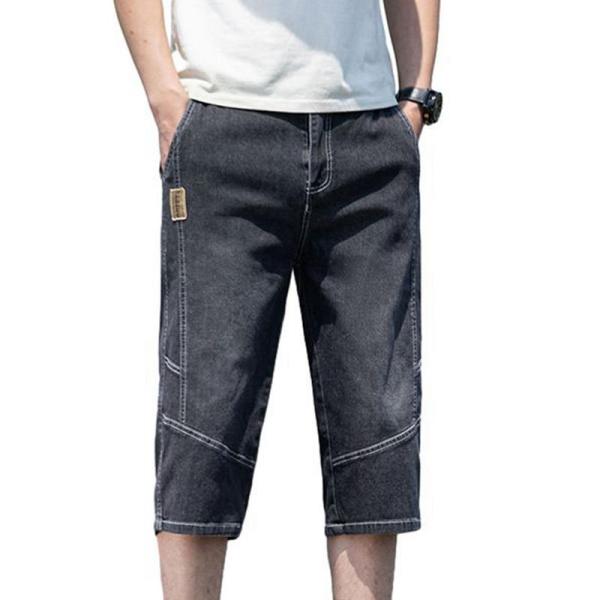 デニムパンツ ショートパンツ メンズ 七分丈 カジュアルボトムズ リラックス ベーシック 半ズボン ...