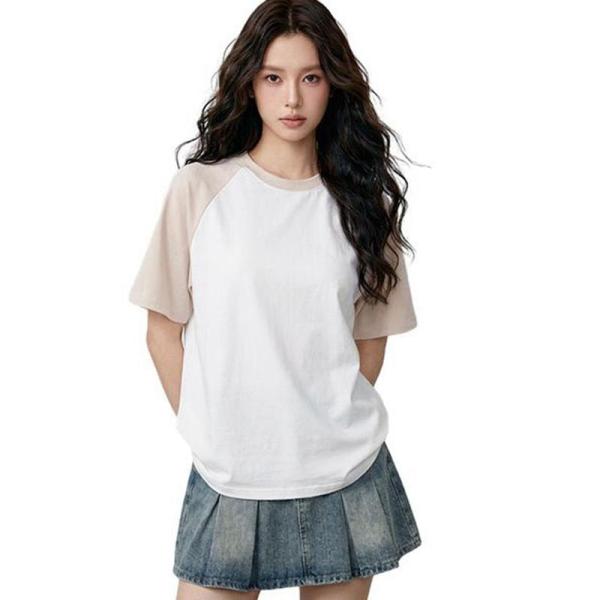 Ｔシャツ メンズ レディース バイカラー スプライス 通気性 ファッション 耐摩耗 カジュアル ヴィ...
