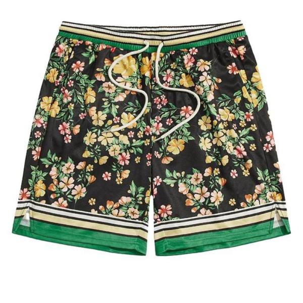 ビーチパンツ ショートパンツ メンズ ストライプ カラーブロック スプライス 水着 海パン サーフシ...