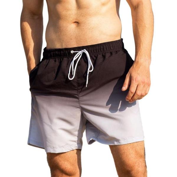 グラデーション サーフパンツ ボートショーツ スイム 水着 ビーチ メンズ S-6XL 水陸両用 薄...