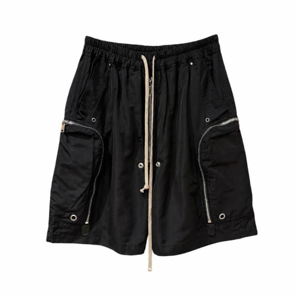 ハーフパンツ ワイド ショートパンツ カーゴ モード系 テックウェア ストリート系 ロング紐 ジップ...