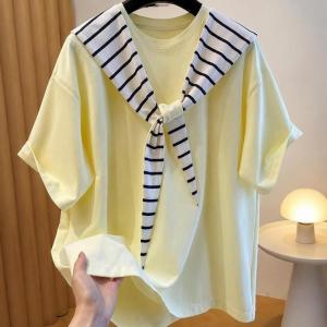 セーラーカラー Tシャツ レディース 半袖 ゆ...の詳細画像4