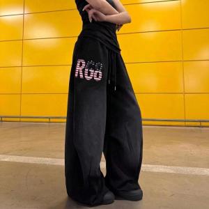 スウェットパンツ レディース ワイドパンツ ダ...の詳細画像4