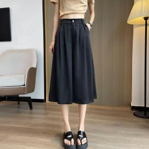 ガウチョパンツ レディース 七分丈 ワイドパン...の詳細画像1