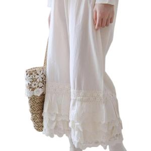 ペチパンツ 裾レース レディース 森ガール 大人...の商品画像