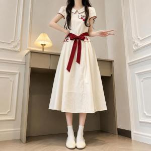ワンピース レディース 体型カバー 着痩せ 半...の詳細画像5