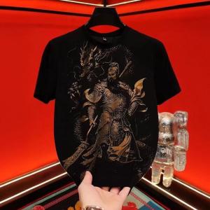 Tシャツ メンズ 半袖 丸首 三国志 関羽 武...の詳細画像4