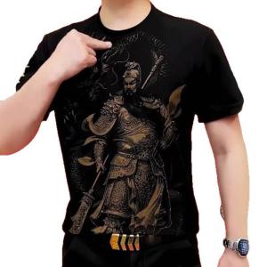Tシャツ メンズ 半袖 丸首 三国志 関羽 武...の詳細画像5