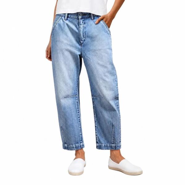 デニムパンツ レディース ジーンズ ジーパン 裾スリット クロップドパンツ テーパード カジュアル ...