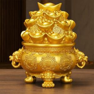 貯金箱 聚宝盆 風水 置物 招財 財運 商売繁...の詳細画像1
