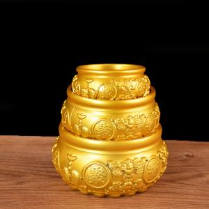 風水 聚宝盆 置物 真鍮製 招財進宝 財運アッ...の詳細画像4