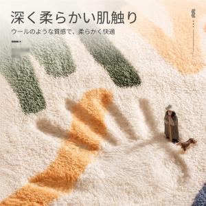 ラグ ラグマット 洗える 滑り止め 極厚 もこ...の詳細画像2