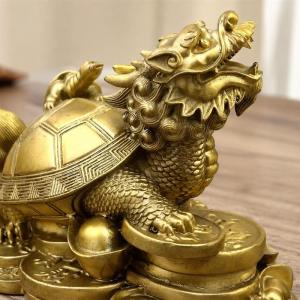 龍亀 ロングイ 置物 風水 3.5インチ 親子...の詳細画像4