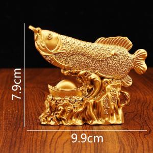 アロワナ 置物 風水 龍魚 招財 元宝 縁起物...の詳細画像1