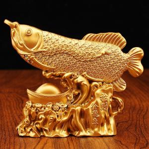 アロワナ 置物 風水 龍魚 招財 元宝 縁起物...の詳細画像2