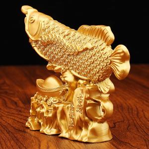 アロワナ 置物 風水 龍魚 招財 元宝 縁起物...の詳細画像3