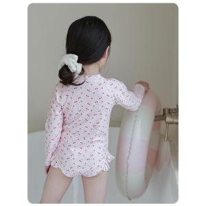 キッズ水着 女の子 ワンピース 動きやすい 長...の詳細画像1
