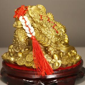 三脚蟾蜍 風水 置物 銭蛙 三足の蛙 真鍮製 ...の詳細画像2