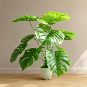 モンステラ フェイクグリーン 12葉 大型 人工観葉植物 本物そっくり リアル タッチ感 鉢植え 室内 インテリア おしゃれ 玄関 造花