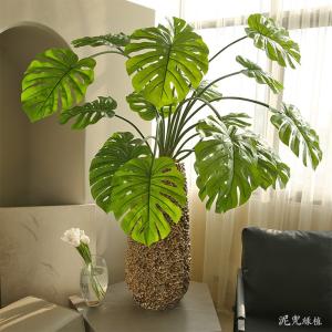 モンステラ フェイクグリーン 12葉 大型 人...の詳細画像1