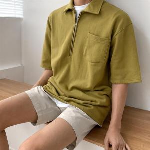 ハーフジップ ポロシャツ メンズ 半袖 Tシャ...の詳細画像3