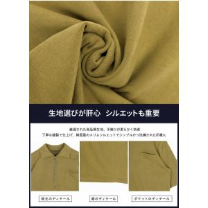 ハーフジップ ポロシャツ メンズ 半袖 Tシャ...の詳細画像4