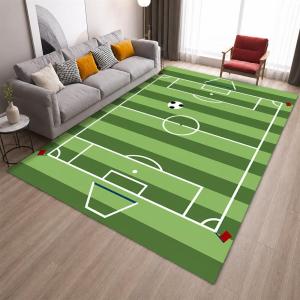 ラグ サッカー場デザイン カーペット 子供部屋 プレイマット 洗える 滑り止め 防音 フット 室内 スタジアム 絨毯 センターラグ 敷物