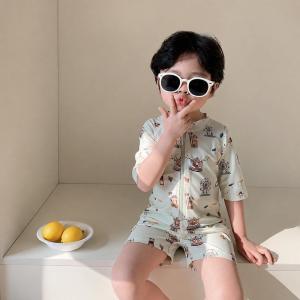 キッズ 水着 男の子 半袖 オールインワン フ...の詳細画像2