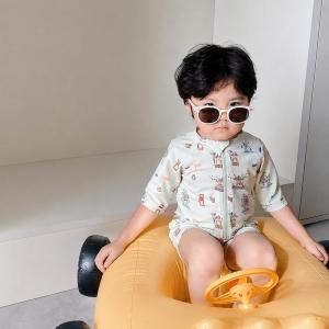 キッズ 水着 男の子 半袖 オールインワン フ...の詳細画像5