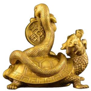 玄武 置物 風水 龍亀 蛇亀 四神獣 招財進宝...の詳細画像4