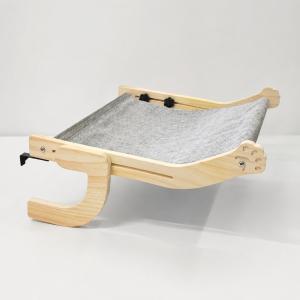 猫 ハンモック 窓際ベッド 木製 キャットハンモック 落ちない 頑丈 耐荷重 省スペース 猫用ベッド クッション付き 取付簡単 猫用品