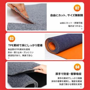 廊下敷きマット ロールカーペット 滑り止め ロ...の詳細画像5