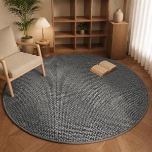 ラグ 円形 カーペット 丸型 おしゃれ 麻風 ...の詳細画像2