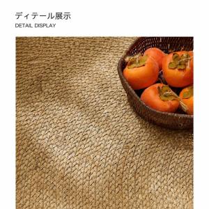 ラグ 円形 ラグマット 天然素材 手編み カー...の詳細画像3
