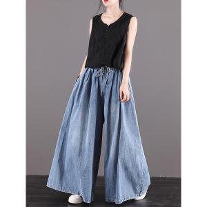 デニム ワイドパンツ レディース バルーンパン...の詳細画像2