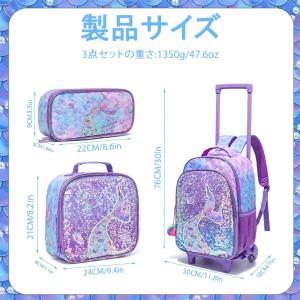 キャリーバッグ 女の子 リュックサック キャス...の詳細画像1
