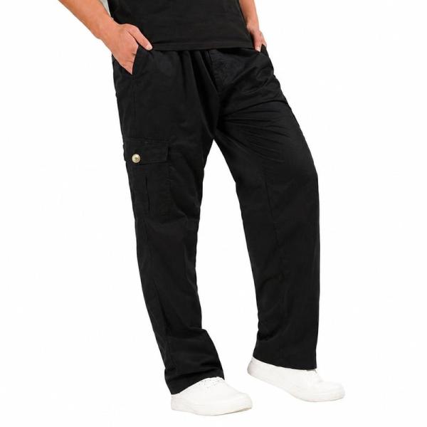 カーゴパンツ メンズ 体型カバー 着痩せ ワークパンツ ゆったり ストレート ミリタリー ロング カ...