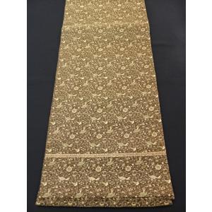 アンティーク丸帯　小柄　唐草　宝づくし