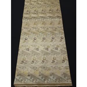 アンティーク丸帯　菊　小柄