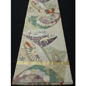 アンティーク丸帯　冊子　菊　三日月　紅葉