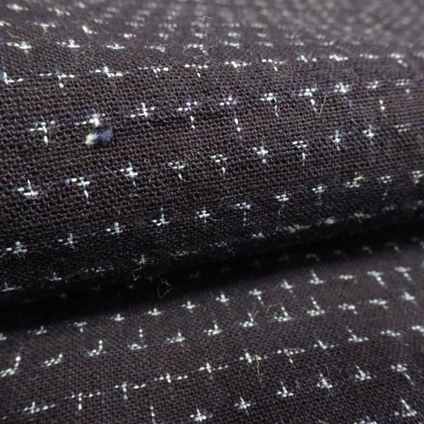 アンティーク　木綿　男着物　蚊絣