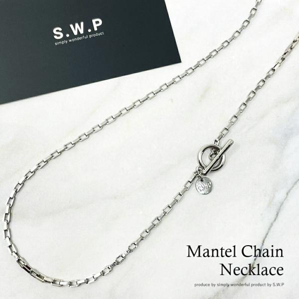 ネックレス マンテル ネックレス Tバー チェーン ネックレス 定番 シンプル メンズ レディース ...