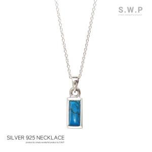 ターコイズ ネックレス メンズ シルバーネックレス シルバー
